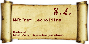 Wéner Leopoldina névjegykártya